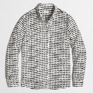 J Crew heart print blouse